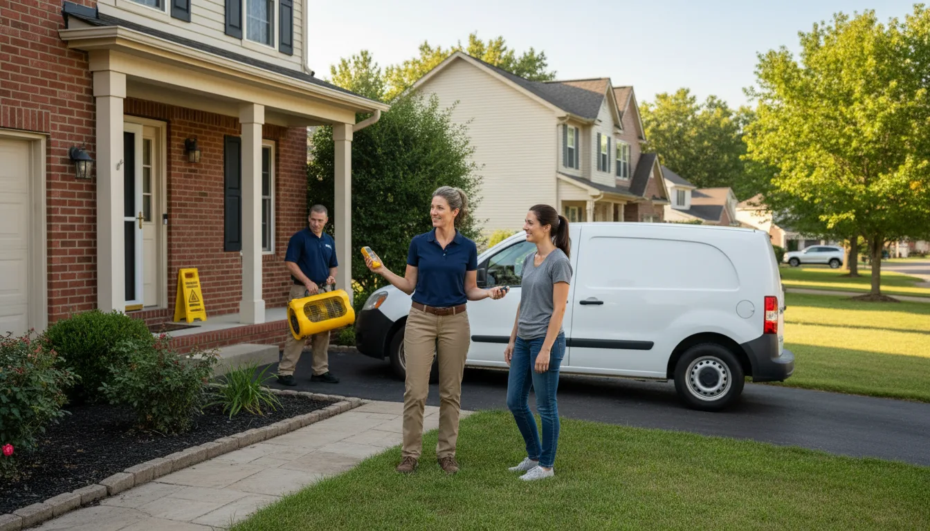 Residential water damage restoration in Trumbauersville, PA
